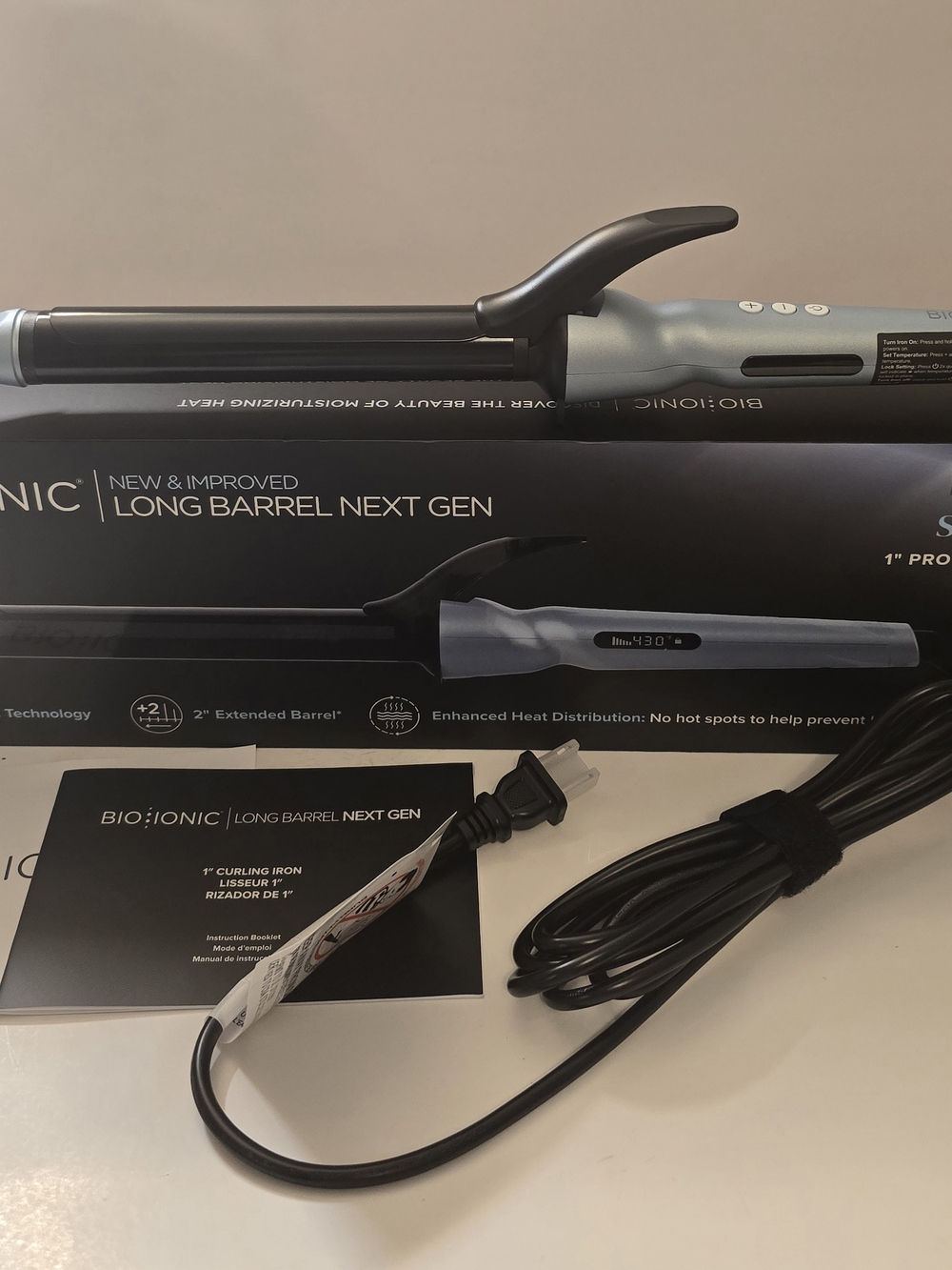Bio ionic Long Barrel Next Gen 1" Curling Iron